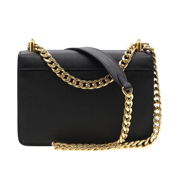 Prada Chain Crossbody Black Saffiano Leather New - Picture 3 of 5